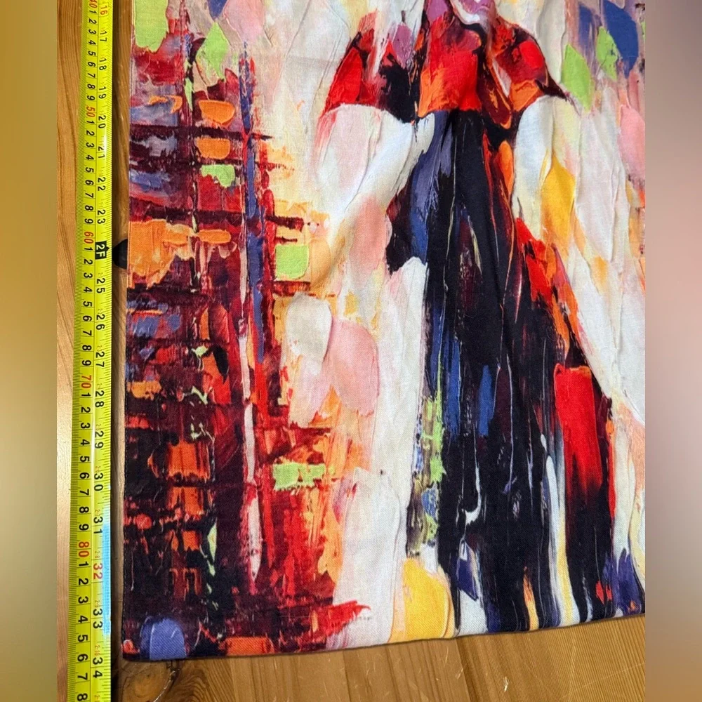 Abstract Multicolor Scarf - Picture 4 of 6